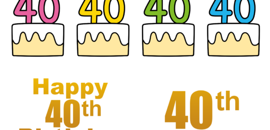 40歳の誕生日 フリーイラスト、フリー素材