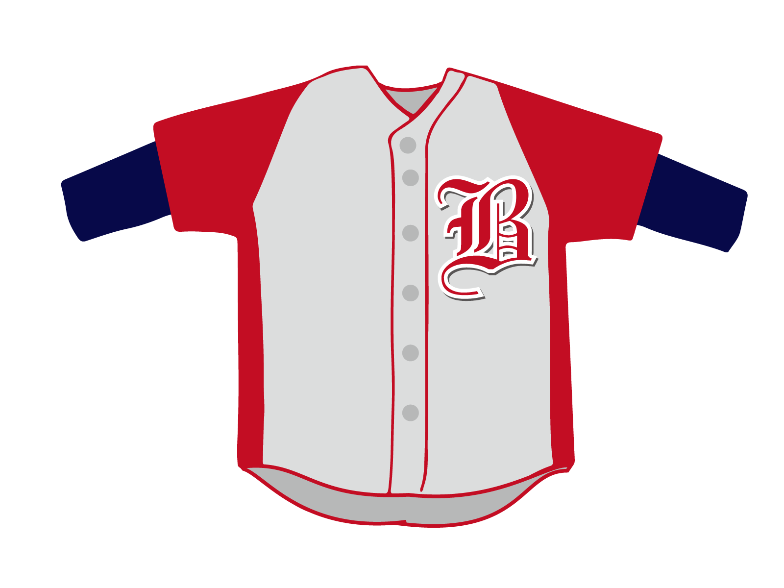 赤 野球ユニフォーム 無料イラスト
